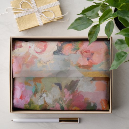 Bloemen Biker Vrouw Decoupage Tissuepapier (Geschenk)