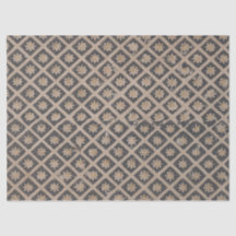 Bloemen binnen vierkantjes Decoupage papier