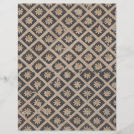 Bloemen binnen vierkantjes Decoupage papier