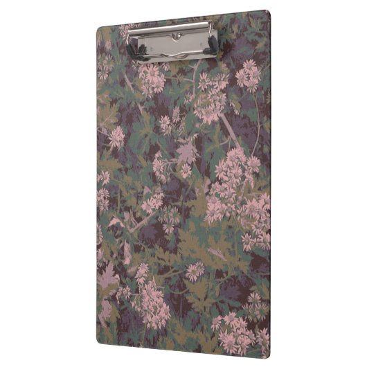 Bloemen, bladeren en kamouflage klembord (Links)
