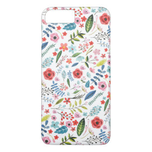 Bloemen & bladeren Kleurrijke Waterverven Patroon Case-Mate iPhone Case