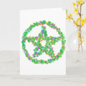 Bloemen & bladeren Pentakel Kaart (Gele Bloem)