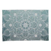 Bloemen, bladeren, witte kant, Floral Mandala op B Kussensloop (Voorkant-Rechts)