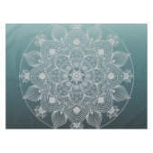 Bloemen, bladeren, witte kant, Floral Mandala op B Tafelkleed (Voorkant (Horizontaal))
