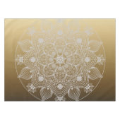 Bloemen, bladeren, witte kant, Floral Mandala op g Tafelkleed (Voorkant (Horizontaal))