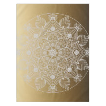 Bloemen, bladeren, witte kant, Floral Mandala op g
