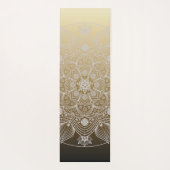 Bloemen, bladeren, witte kant, Floral Mandala op g Yogamat (Achterkant)