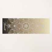 Bloemen, bladeren, witte kant, Floral Mandala op g Yogamat (Voorkant (horizontaal))