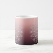Bloemen, bladeren, witte kant, Floral Mandala op r Koffiemok (Center)