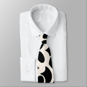 Bloemen bladeren zwart modern patroon stropdas (Gebonden)