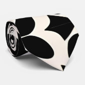 Bloemen bladeren zwart modern patroon stropdas (Opgerold)