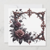 Bloemen Blank Uitnodiging Aankondiging Sjabloon (Voorkant)