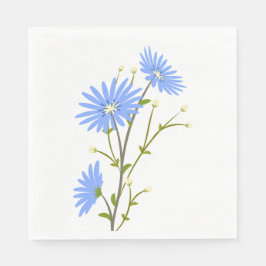 Bloemen Blauw Daisy Bloemen Trouwfeest Daisies Servet