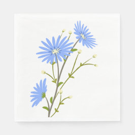 Bloemen Blauw Daisy Bloemen Trouwfeest Daisies Servetten
