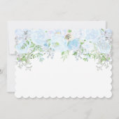 Bloemen Blauw Doop Uitnodiging doop (Achterkant)