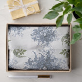 Bloemen Blauw en Wit  Engels Decoupage Tissuepapier (Geschenk)