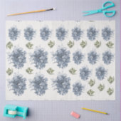 Bloemen Blauw en Wit  Engels Decoupage Tissuepapier (Craft)