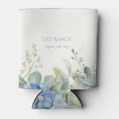 Bloemen Blauw Hydrangea Evenement Bruiloft Blikjeskoeler (Voorkant)