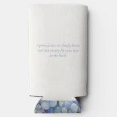 Bloemen Blauw Hydrangea Evenement Bruiloft Seltzer Blikjeskoeler (Achterkant)