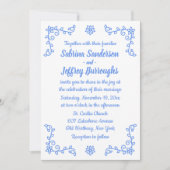 Bloemen Blauw Korenbloem Bloemen Laurel Leaf Bruil Kaart (Voorkant)