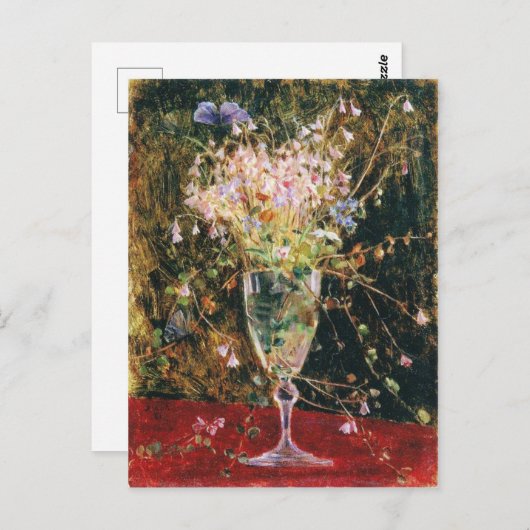 bloemen blauw Maria Wiik Linnea Borealis Briefkaart (Voorkant / Achterkant)