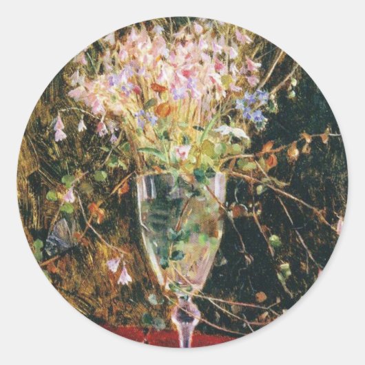  bloemen blauw Maria Wiik Linnea Borealis Ronde Sticker (Voorkant)