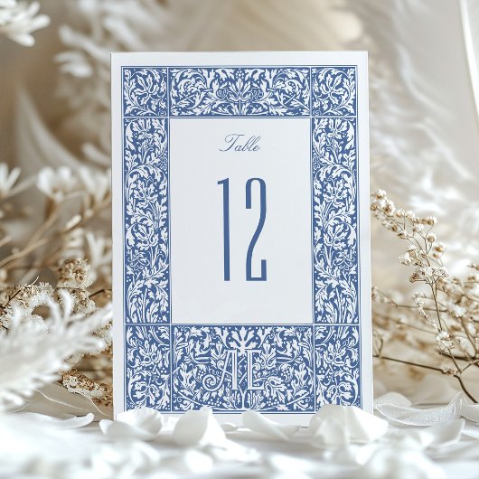  Bloemen Blauw Morris Tafelnummer Kaarten