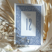 Bloemen Blauw Morris Tafelnummer Kaarten