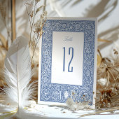 Bloemen Blauw Morris Tafelnummer Kaarten