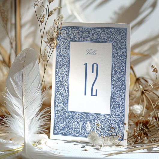  Bloemen Blauw Morris Tafelnummer Kaarten