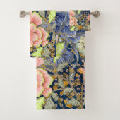 Bloemen Blauw, Roze Geel Bad Handdoek (Insitu)