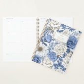 Bloemen Blauw Wit Antiek Rozen Wildbloem Planner (Display)