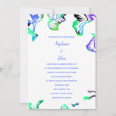 Bloemen Blauw Wit Lente Zomer Boho Bruiloft Kaart (Voorkant)