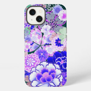 BLOEMEN BLauw WIT Pioenrozen, Rozen Japanse Bloem iPhone 13 Hoesje