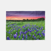 Bloemen | Blauwbijen in Sunset Texas Fleece Deken (Voorkant (Horizontaal))