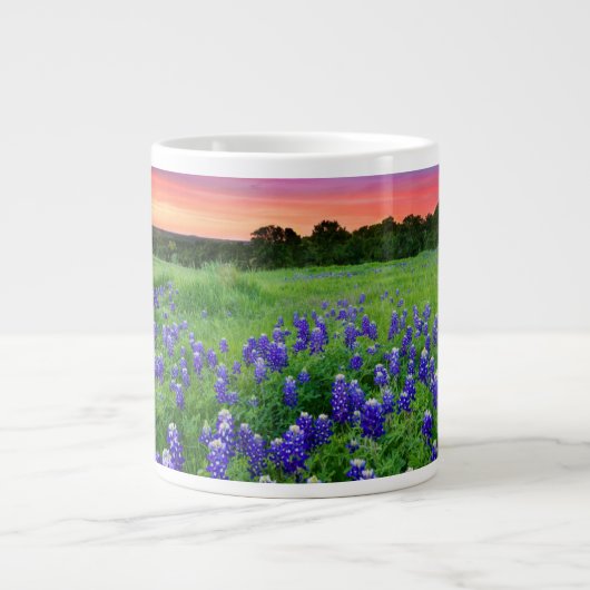 Bloemen | Blauwbijen in Sunset Texas Grote Koffiekop (Voorkant)