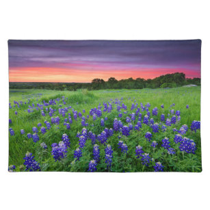 Bloemen   Blauwbijen in Sunset Texas Placemat