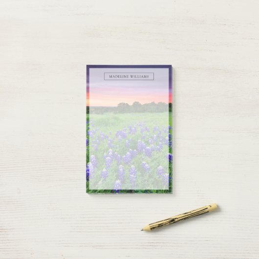 Bloemen | Blauwbijen in Sunset Texas Post-it® Notes (Op bureau)
