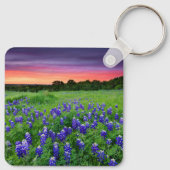 Bloemen | Blauwbijen in Sunset Texas Sleutelhanger (Achterkant)