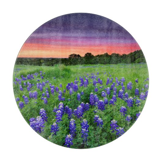 Bloemen | Blauwbijen in Sunset Texas Snijplank (Voorkant)