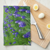 Bloemen | Blauwbijen in Sunset Texas Theedoek (Quarter Fold)