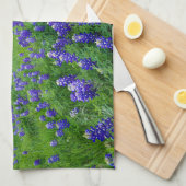 Bloemen | Blauwbijen in Sunset Texas Theedoek (Quarter Fold)