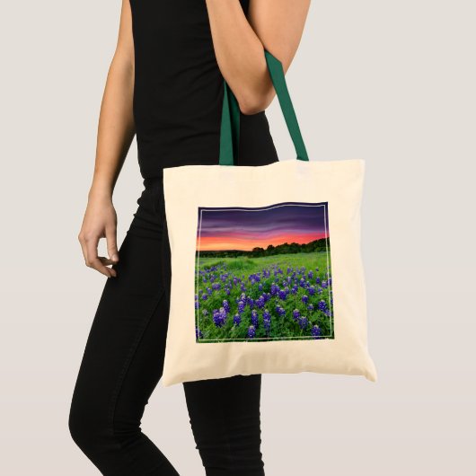 Bloemen | Blauwbijen in Sunset Texas Tote Bag (Voorkant (product))
