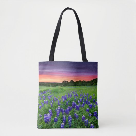 Bloemen | Blauwbijen in Sunset Texas Tote Bag (Voorkant)
