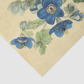 Bloemen Blauwe Bloemen Ephemera Decoupage Ti Tissuepapier (Detail)