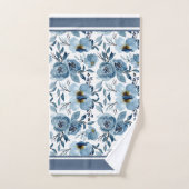 Bloemen Blauwe Kool Rozen Handdoek (Handdoek)