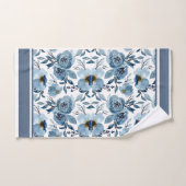 Bloemen Blauwe Kool Rozen Handdoek (Handdoek)