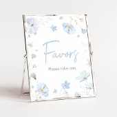 Bloemen Blauwe Lente Baby in Bloom BabyShower Favo Poster