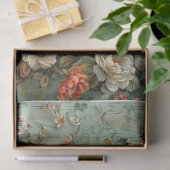 Bloemen Blauwe Papers voor Breedplanken Ontwerp Tissuepapier (Geschenk)