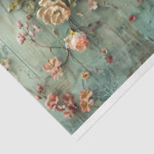 Bloemen Blauwe Papers voor Breedplanken Ontwerp Tissuepapier (Detail)